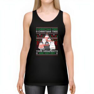 Funny Cats Christmas Shirt Ornaments Pajama Family Cat Lover Tank Top 2 1