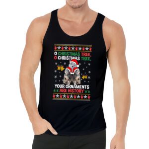 Funny Cats Christmas Shirt Ornaments Pajama Family Cat Lover Tank Top 3