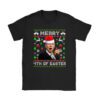 Funny Joe Biden Christmas Santa Hat Merry 4th Of Easter Xmas T-Shirt