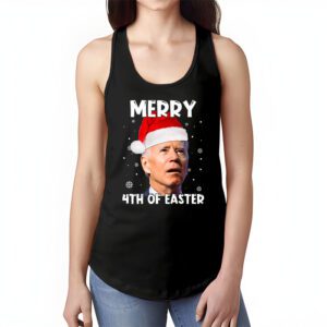 Funny Joe Biden Christmas Santa Hat Merry 4th Of Easter Xmas Tank top 1 1