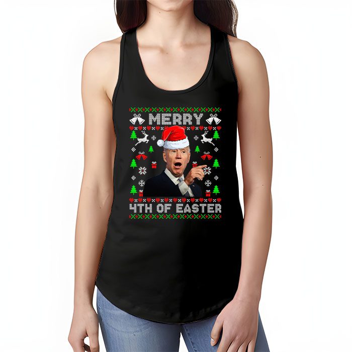 Funny Joe Biden Christmas Santa Hat Merry 4th Of Easter Xmas Tank top 1 4