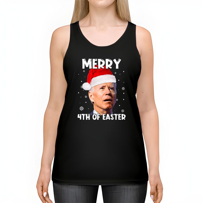 Funny Joe Biden Christmas Santa Hat Merry 4th Of Easter Xmas Tank top 2 1