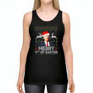 Funny Joe Biden Christmas Santa Hat Merry 4th Of Easter Xmas Tank top 2