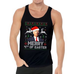 Funny Joe Biden Christmas Santa Hat Merry 4th Of Easter Xmas Tank top 3
