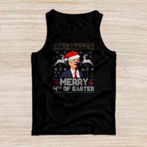 Funny Joe Biden Christmas Santa Hat Merry 4th Of Easter Xmas Tank top