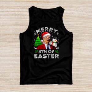 Funny Joe Biden Christmas Santa Hat Merry 4th Of Easter Xmas Tank top