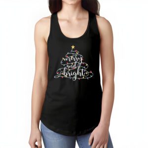 Funny Merry and Bright Christmas Lights Xmas Holiday Short Sleeve Tank Top 1 1