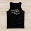 Funny Merry and Bright Christmas Lights Xmas Holiday Short Sleeve Tank Top