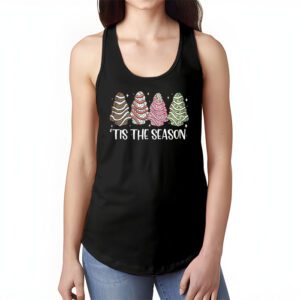 Funny Tis The Season Design Christmas Tree Cakes Debbie Tank Top 1 4