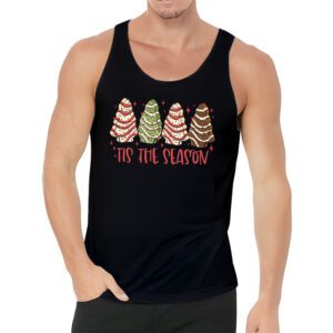 Funny Tis The Season Design Christmas Tree Cakes Debbie Tank Top 3 1