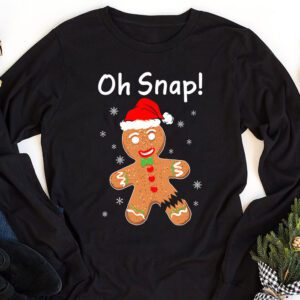 Gingerbread Man Oh Snap Christmas Cookie Costume Baking Team Longsleeve Tee 1 3