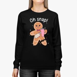 Gingerbread Man Oh Snap Christmas Cookie Costume Baking Team Longsleeve Tee 2 2