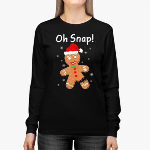 Gingerbread Man Oh Snap Christmas Cookie Costume Baking Team Longsleeve Tee 2 3