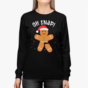 Gingerbread Man Oh Snap Christmas Cookie Costume Baking Team Longsleeve Tee 2 4