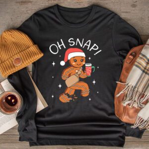 Gingerbread Man Oh Snap Christmas Cookie Costume Baking Team Longsleeve Tee