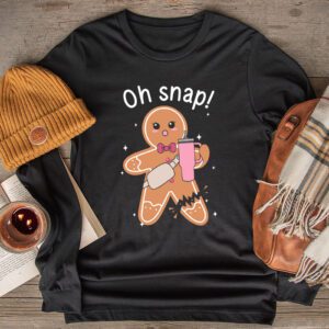 Gingerbread Man Oh Snap Christmas Cookie Costume Baking Team Longsleeve Tee