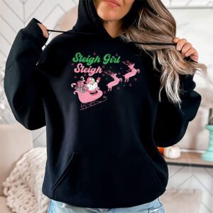 Groovy Pink Christmas Coffee Sleigh Girl Sleigh Xmas Holiday Hoodie 1 2