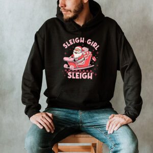 Groovy Pink Christmas Coffee Sleigh Girl Sleigh Xmas Holiday Hoodie 2 4