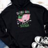 Groovy Pink Christmas Coffee Sleigh Girl Sleigh Xmas Holiday Hoodie