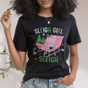 Groovy Pink Christmas Coffee Sleigh Girl Sleigh Xmas Holiday T Shirt 1 3