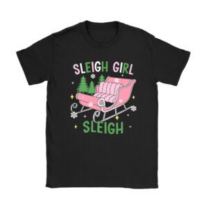 Groovy Pink Christmas Coffee Sleigh Girl Sleigh Xmas Holiday T-Shirt