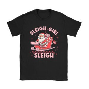 Groovy Pink Christmas Coffee Sleigh Girl Sleigh Xmas Holiday T-Shirt