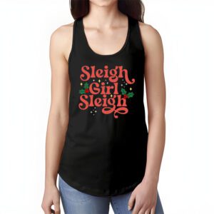 Groovy Pink Christmas Coffee Sleigh Girl Sleigh Xmas Holiday Tank Top 1 1