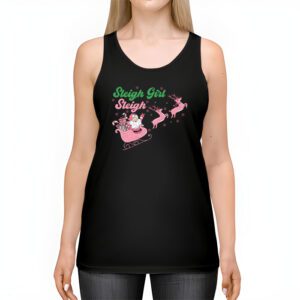 Groovy Pink Christmas Coffee Sleigh Girl Sleigh Xmas Holiday Tank Top 2 2