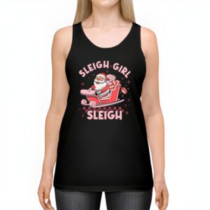 Groovy Pink Christmas Coffee Sleigh Girl Sleigh Xmas Holiday Tank Top 2 4