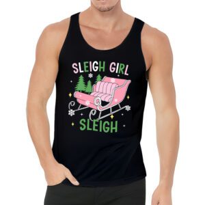 Groovy Pink Christmas Coffee Sleigh Girl Sleigh Xmas Holiday Tank Top 3 3