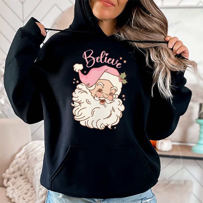 Groovy-Vintage-Pink-Santa-Claus-Believe-Christmas-Women-Kids-Hoodie-1 Groovy Vintage Pink Santa Claus Believe Christmas Women Kids Hoodie 1 2