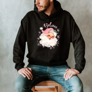 Groovy Vintage Pink Santa Claus Believe Christmas Women Kids Hoodie 2 Groovy Vintage Pink Santa Claus Believe Christmas Women Kids Hoodie 2 3