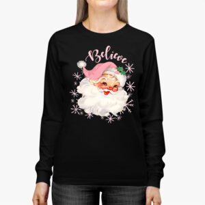 Groovy Vintage Pink Santa Claus Believe Christmas Women Kids Longsleeve Tee 2 Groovy Vintage Pink Santa Claus Believe Christmas Women Kids Longsleeve Tee 2 3