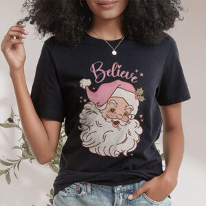 Groovy Vintage Pink Santa Claus Believe Christmas Women Kids T-Shirt 1 Groovy Vintage Pink Santa Claus Believe Christmas Women Kids T Shirt 1 2