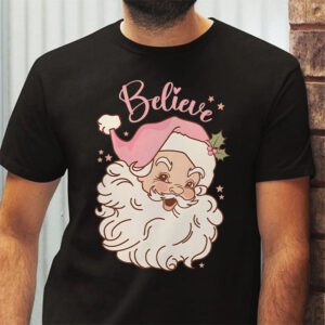Groovy Vintage Pink Santa Claus Believe Christmas Women Kids T-Shirt 2 Groovy Vintage Pink Santa Claus Believe Christmas Women Kids T Shirt 2 2