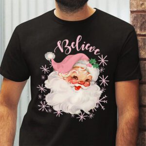 Groovy Vintage Pink Santa Claus Believe Christmas Women Kids T-Shirt 2 Groovy Vintage Pink Santa Claus Believe Christmas Women Kids T Shirt 2 3