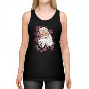 Groovy Vintage Pink Santa Claus Believe Christmas Women Kids Tank Top 2 7