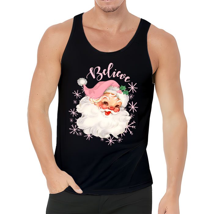 Groovy-Vintage-Pink-Santa-Claus-Believe-Christmas-Women-Kids-Tank-Top-3 Groovy Vintage Pink Santa Claus Believe Christmas Women Kids Tank Top 3 3