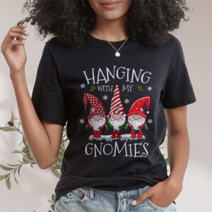Hanging With My Gnomies Funny Christmas Garden Gnome Gifts T Shirt 1