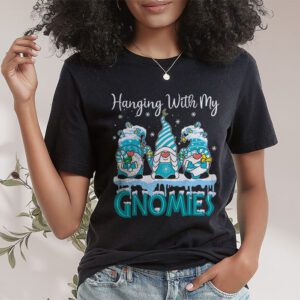 Hanging With My Gnomies Funny Christmas Garden Gnome Gifts T Shirt 1 4