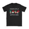 Hanging With My Gnomies Funny Christmas Garden Gnome Gifts T-Shirt