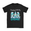 Hanging With My Gnomies Funny Christmas Garden Gnome Gifts T-Shirt