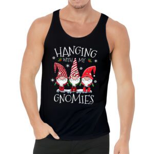 Hanging With My Gnomies Funny Christmas Garden Gnome Gifts Tank Top 3