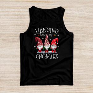 Hanging With My Gnomies Funny Christmas Garden Gnome Gifts Tank Top
