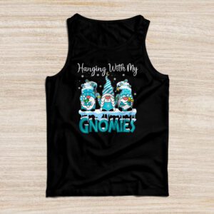 Hanging With My Gnomies Funny Christmas Garden Gnome Gifts Tank Top