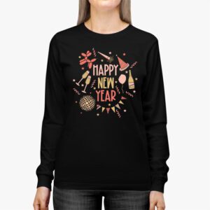 Happy New Year NYE Party 2024 Funny New Years Eve Confetti Longsleeve Tee 2 10