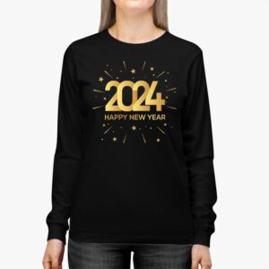 Happy New Year NYE Party 2024 Funny New Years Eve Confetti Longsleeve Tee 2 12