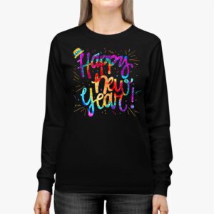 Happy New Year NYE Party 2024 Funny New Years Eve Confetti Longsleeve Tee 2 3