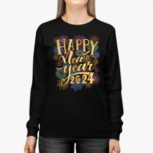 Happy New Year NYE Party 2024 Funny New Years Eve Confetti Longsleeve Tee 2 6