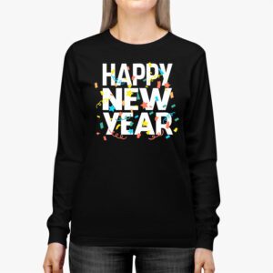 Happy New Year NYE Party 2024 Funny New Years Eve Confetti Longsleeve Tee 2 8